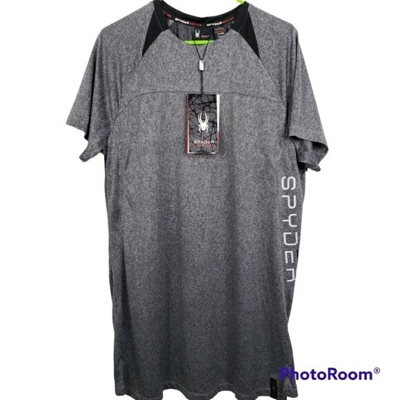 NWT Spyder Active Mens Short Sleeve Shirt Size X-Large - Picture 1 of 8